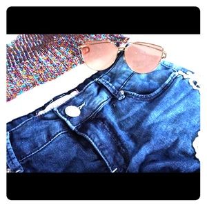 Blue jean shorts